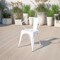Flash Furniture Contemporary Chair, White Back, 21-1/2 in W 19" L 27-3/4" H, Integrated CH-31270-WH-GG - alternate 2
