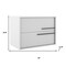 Homeroots 32" Off White Wood Floating Bathroom Vanity With White Sink And Two Drawers 624092 - alternate 2
