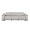 Homeroots 107" Light Gray Top Grain Leather Reclining USB Sofa 643715 - alternate 1