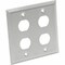 Eaton Tripp Lite Series 4 Port Double Gang Faceplate, Stainless Steel, Industrial Grade, IP44, TAA N206-FP04-IND - alternate 1