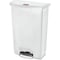 Rubbermaid Commercial Slim Jim Step-On 24 gal Rectangular Slim-Profile Plastic Can, White, Foot Pedal, Plastic, 23 3/8 in 1883561 - alternate 1