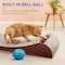 Ipower ScratchMe Cat Scratch square shape board with bell ball toy PTFURNSCRATPADSQRMTOY - alternate 2