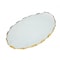 Homeroots 10in Clear and Gold Oval Crystal Serving Tray 517527 - alternate 1