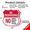Signmission No Trespassing Shield Sign No Animals Ve, 6 inch X 6 inch, Plastic Sign, 2PK SHI-P-2PACK-6-413 - alternate 2