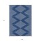 Homeroots 9' X 12' Navy Blue And Ivory Geometric Washable Indoor Outdoor Area Rug 598602 - alternate 3