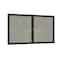 Ghent 2 Door Enclosed Fabric Bulletin Board, Bronze Aluminum Frame, 3'H x 4'W, Taupe PB23648F-96 - alternate 1