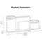 Acrimet Millennium Desktop Organizer Cup Caddy Plastic with 200 Sheets Memo Paper White Color 740.6 - alternate 2