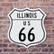 Signmission Illinois Route Marker Shield Sign Us 66, 6 Inch X 6 Inch, Plastic Sign SHI-P-6-382 - alternate 2