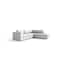 Homeroots White Italian Leather Reclining L Shaped Two Piece Corner Sectional 482256 - alternate 2