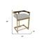Homeroots 26" Gold and Gray Metal and Velvet Low Back Counter Height Bar Chair 555076 - alternate 2