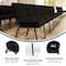 Flash Furniture Hercules Church Chair, Black Back, 21-1/4 in W 25" L 33" H, Fabric Seat FD-CH0221-4-GV-S0806-GG - alternate 2