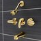 Kingston Brass Triple-Handle Tub and Shower Faucet, Brushed Brass KB6237LL - alternate 2