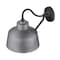 Homeroots Pebbled Gray Bowl Shape Outdoor Wall Light 398478 - alternate 2