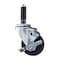 Service Caster 3.5'' Hard Rubber Swivel 3/4'' Expanding Stem Caster with Brake SCC-EX20S3514-HRS-TLB-34 - alternate 1