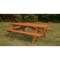 Homeroots 94" Brown Solid Wood Outdoor Picnic Table 524995 - alternate 1