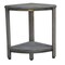 Homeroots 17" Gray Teak Corner Shower Bench With Shelf 376757 - alternate 1