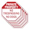 Signmission Private Property No Trespassing No, 10 inch X 10 inch, Aluminum Metal Signs, 5PK OC-A-5Pack-10-139 - alternate 1