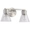Nuvo Gianna, 2 Light Vanity, Brushed Nickel Finish, Clear Glass 60/8332 - alternate 1