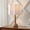 Jonathan Y Lisbet 21" Mid-Century Modern Tubular Gourd Resin LED Table Lamp w/Octagonal Shade, Light Brown Wood JYL1160C - alternate 2
