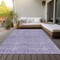 Homeroots 8' X 10' Lavender And Ivory Geometric Washable Indoor Outdoor Area Rug 613563 - alternate 2