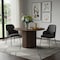 Homeroots 46" Brown Wood Pedestal Base Round Top Dining Table 720949 - alternate 3