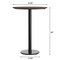 Flash Furniture 31.25" Round Tabletop, Seamless Surface Technology, Dark Brown with 18" Round Black Bar Height Base ST-RD31-WBR-TR18B-GG - alternate 2
