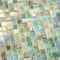 Apollo Tile Mingles 11.6in x 11.6in Glossy Emerald Green Glass Mosaic Wall and Floor Tile 18.69 sqft/case, 10PK MIX1588GN447A - alternate 2