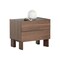 Homeroots 20" Walnut Brown and Gray Faux Marble Two Drawer Nightstand 527617 - alternate 2