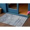 Homeroots 3' X 5' Blue And Silver Argyle Washable Indoor Outdoor Area Rug 615800 - alternate 1