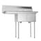 Koolmore 2 Compartment Stainless Steel NSF Commercial Kitchen Prep & Utility Sink with  Drainboard SB121610-16L3 - alternate 2