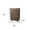 Homeroots 35" Brown Carved Geometric Solid Wood Five Drawer Dresser 661223 - alternate 2