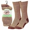 Railroad Sock Womens Crew Socks, 96% Spun Polyester, 4% Spandex, Brown, 5-10 W; 4 Pair-7.5 M, 1 PR 684 TS BR - alternate 1