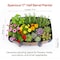 Gardenised Rustic Wood- Look Plastic Half Barrel Flower Pot Garden Planter, PK 2 QI003695 - alternate 2