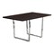 Homeroots 59" Espresso And Silver Solid Wood And Metal Sled Base Dining Table 490329 - alternate 1