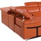 Homeroots Camel Italian Leather Power Reclining U Shaped Eight Piece Corner Sectional With Console 634684 - alternate 3