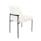 Manhattan Comfort Loft Metal Vegan Leather Side Chair in Ivory - Set of 2 DC1533-3 - alternate 3