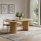Homeroots 86" Natural Solid Wood Pedestal Base Oval Dining Table 720701 - alternate 2