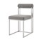 Homeroots Set of Two Gray And Silver Upholstered Polyester Open Back Dining Side Chairs 569417 - alternate 2