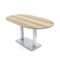 Skutchi Designs Racetrack Conference Table With Power Unit, 36 in W, 60 in L, Brown HAR-RAC-36X60-DOU-K525-NA - alternate 1