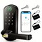 Wrightmaster 5 in 1 Corded Aluminum Smart Lock Deadbolt, Keyless Entry Door Lock with Fingerprint Digital, APP C ZR-07T-BK - alternate 1