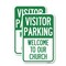 Signmission Visitor Parking Welcome to Our Church, 12'' X 18'' 2 Signs, Heavy Gauge Aluminum, 2PK A-1218-2PACK-22723 - alternate 1