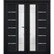 Vdomdoors Front Exterior Prehung Metal-Plastic Double Doors / MANUX 8088 Matte Black / Office Commercial and MANUX8088DEXD-BLK-RH-W72xH80 - alternate 1