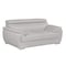 Homeroots 69in Light Gray and Silver Leather Loveseat 720579 - alternate 2