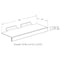 Azar Displays Acrylic Slatwall Shoe Shelf with Sign Slot, 10"W x 1.25"H x 4"D, Clear, 10PK 556001-CLR-10PK - alternate 2