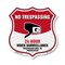 Signmission No Trespassing Shield Sign 24 Hour Video, 12 Inch X 12 Inch, Plastic Sign SHI-P-12-420 - alternate 1