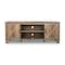 Homeroots 60in Oak Open Shelving TV Stand with Bookcase 568897 - alternate 2