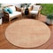 Homeroots 8' Peach Round Washable Indoor Outdoor Area Rug 598838 - alternate 1