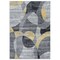 World Rug Gallery Contemporary Distressed Circle Area Rug 5 ft x 7 ft Yellow WR31YELLOW5X7 - alternate 2