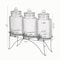 Basicwise 3-Piece Glass Drink Dispenser Set with Metal Stand and Stainless Steel Spigot - Beverage QI004714 - alternate 2