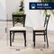 Flash Furniture HERCULES Black  inX in Back Metal Restaurant Chair - Tan Vinyl Seat, 2PK 2-XU-6FOBXBK-TNV-GG - alternate 2